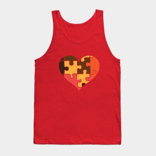 Puzzle heart Tank Top